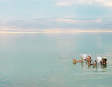 Bathing in the Dead Sea