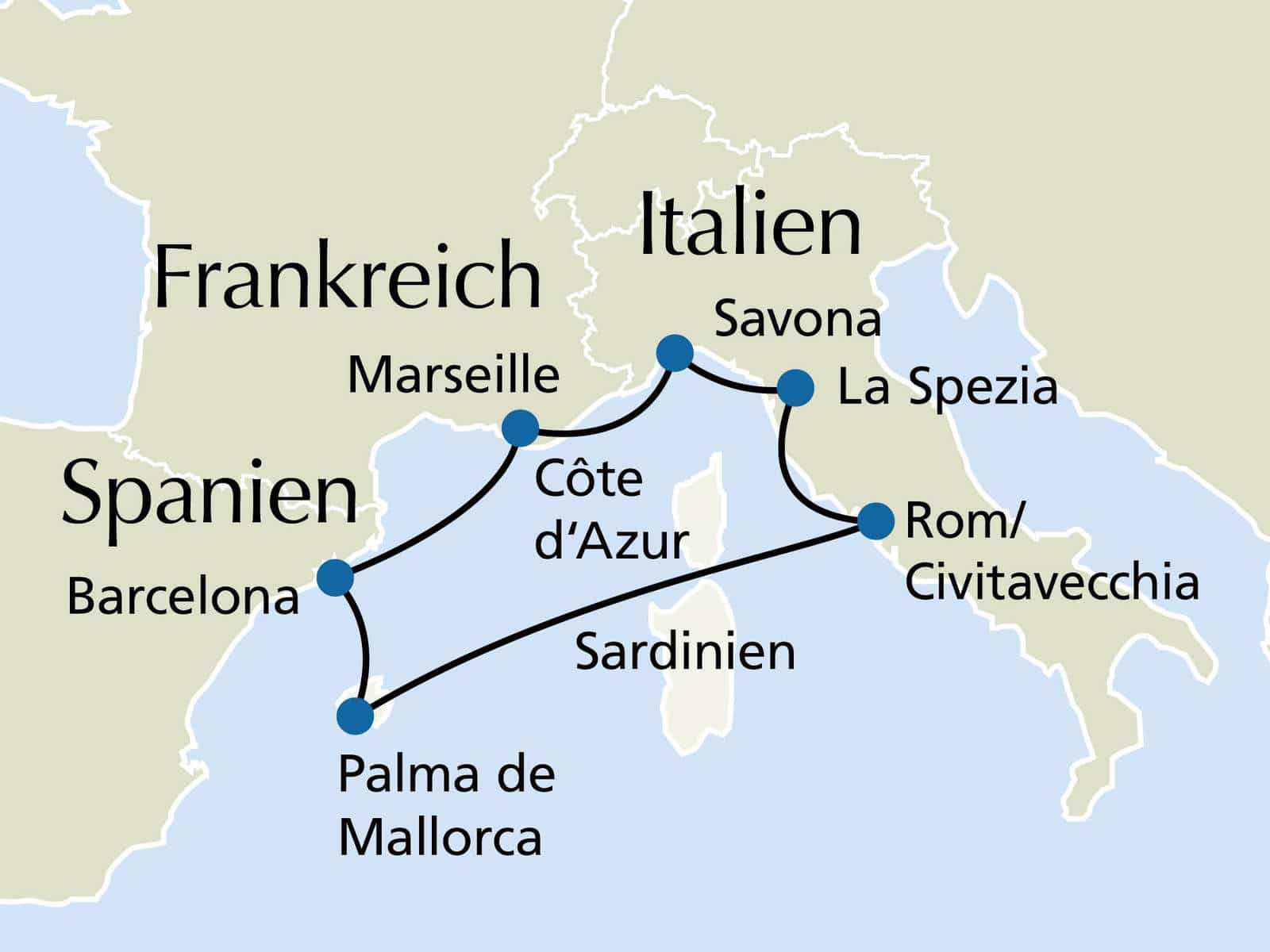 Mittelmeer Kreuzfahrt Spanien Italien Frankreich Rsd Reisen De
