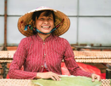 Besuch vietnamesischer Familien