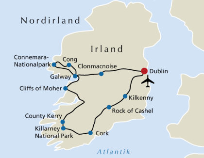 Reiseverlauf Irland