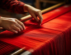 Traditionell sidenmanufaktur